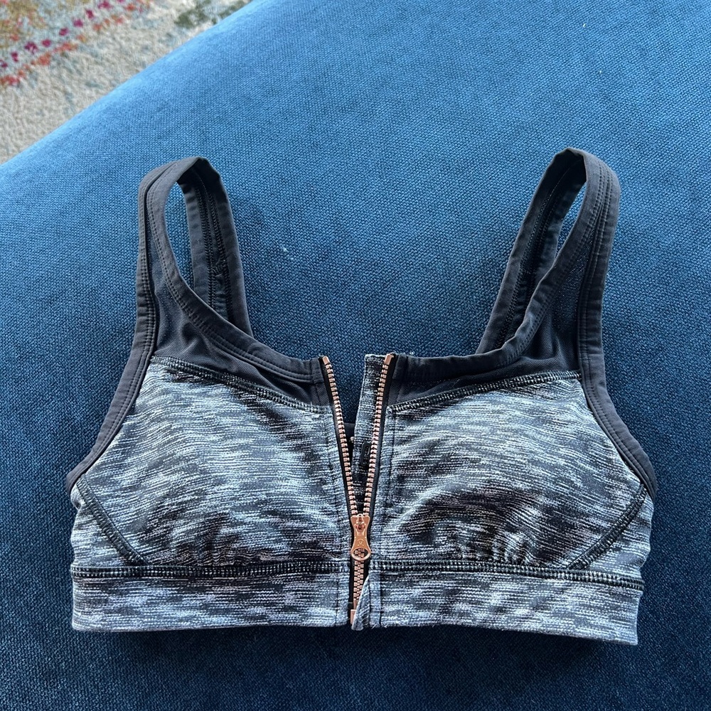 Lululemon zip up mesh sports bra
